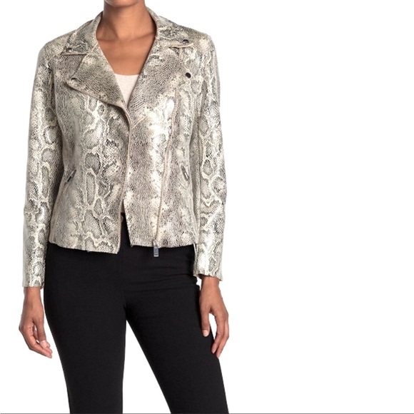 Philosophy Women’s Faux Suede Snakeskin Jacket - Picture 2 of 6